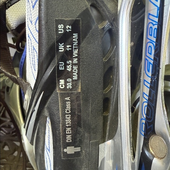 Rollerblade Inline Skates in Gray and Blue. Men’s adult Size 12. Hardly used. - Picture 8 of 9